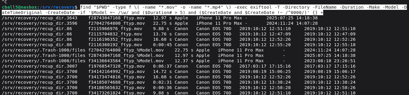 Find metadata types to use as filters
