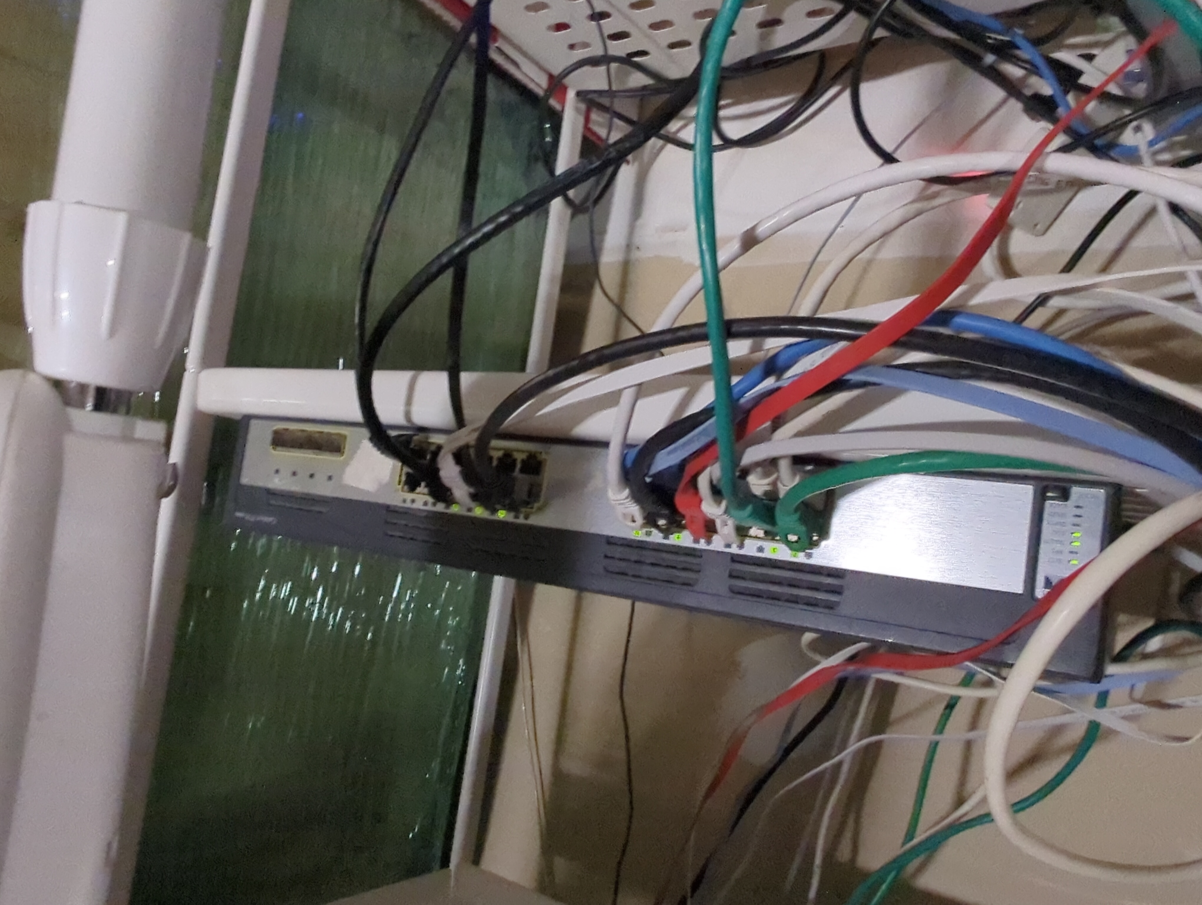 Switch in the rack.